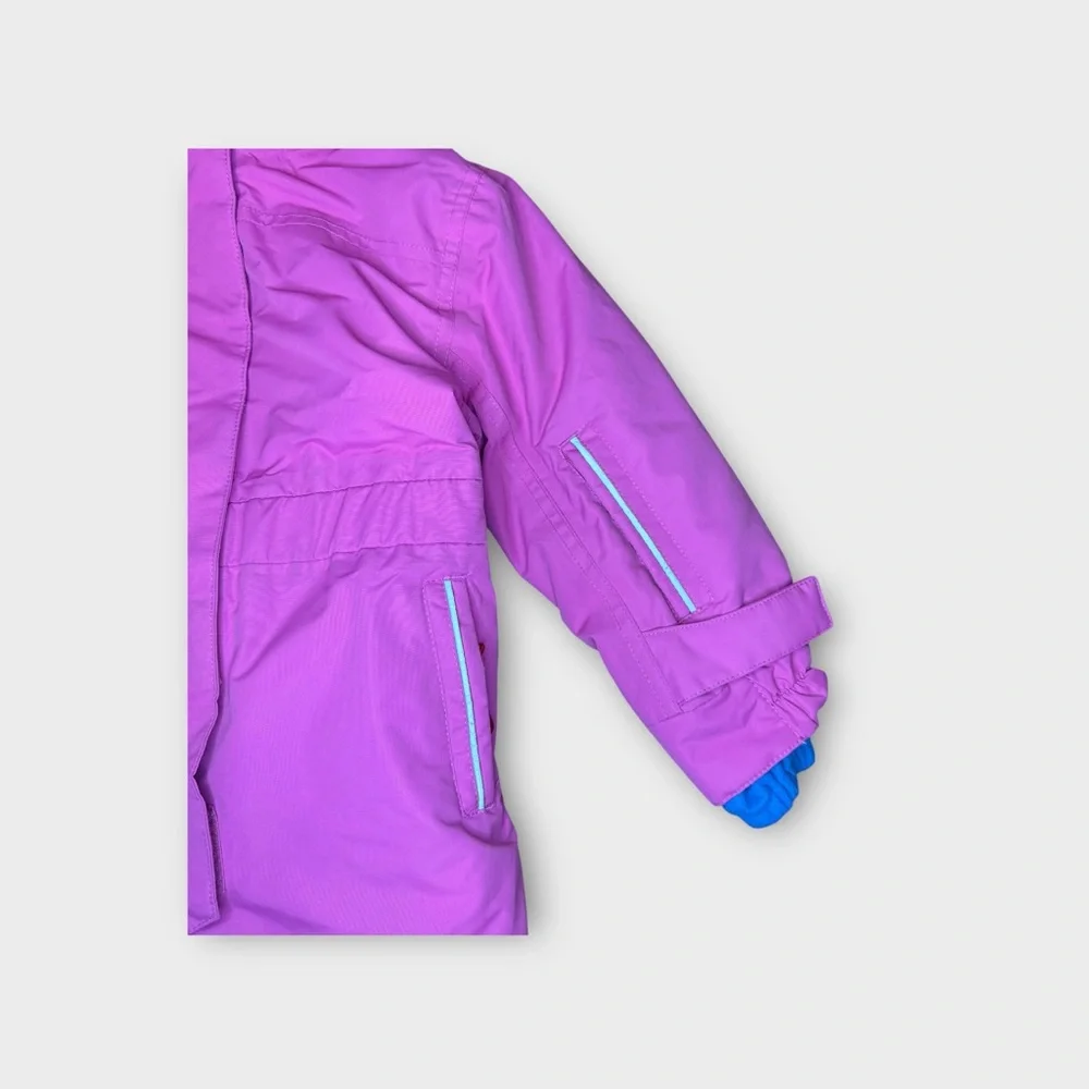 Mini Boden All In One Pink Unicorn Snowsuit